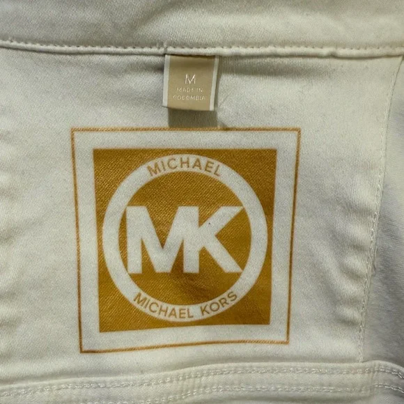 MICHAEL KORS point collar stretch white denim jacket - Picture 5 of 9